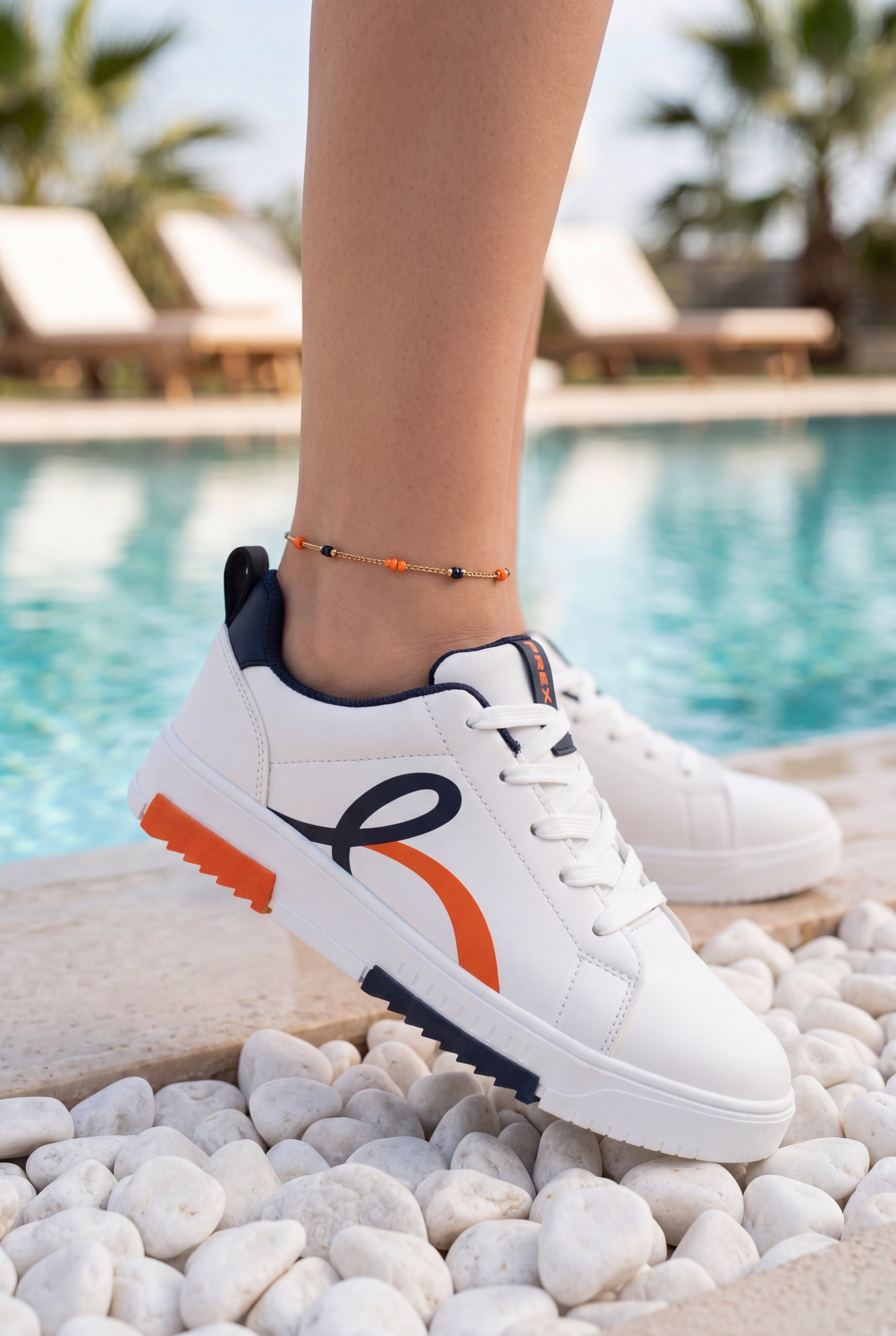 Brexia Walksmooth Kadın Beyaz Sneaker Günlük Spor Ayakkabı Hafif Ortopedik Rahat Taban