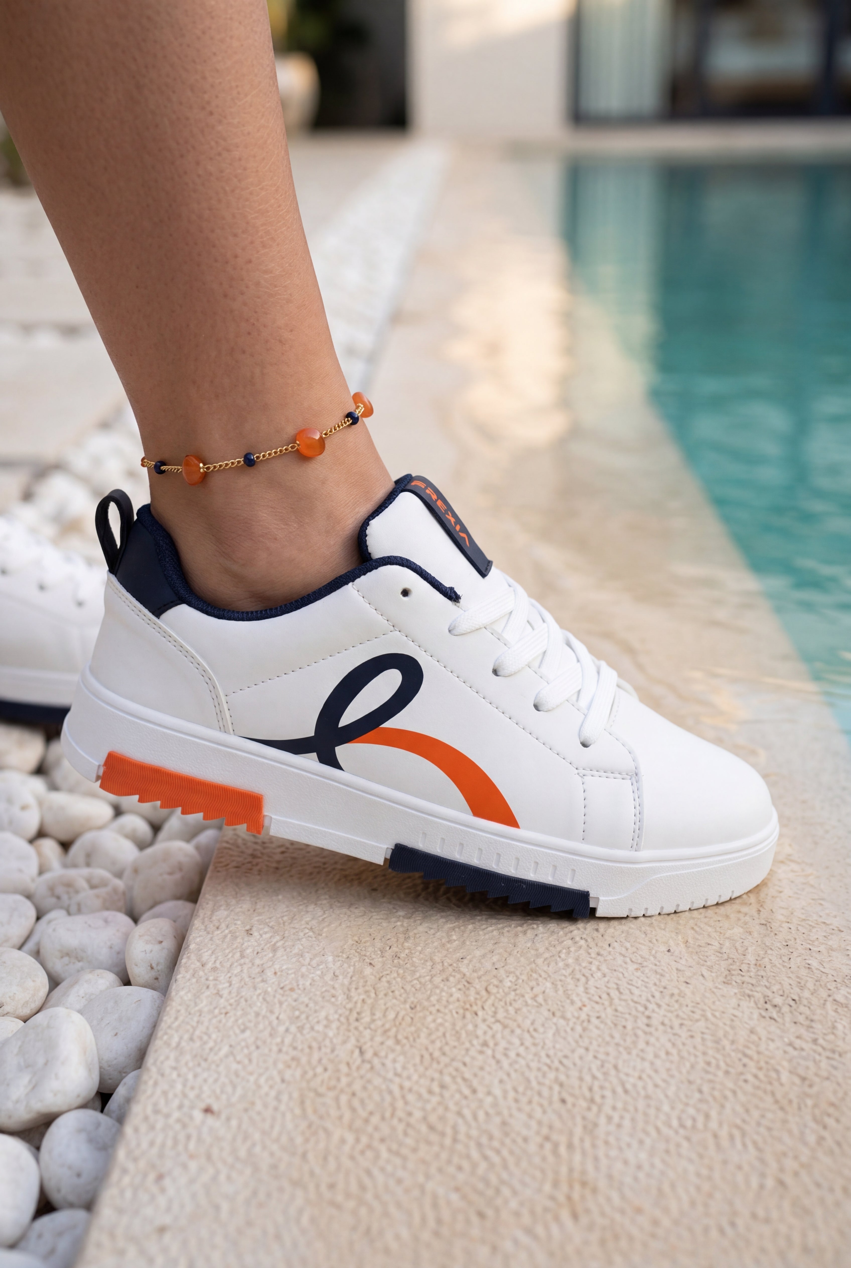 Brexia Walksmooth Kadın Beyaz Sneaker Günlük Spor Ayakkabı Hafif Ortopedik Rahat Taban